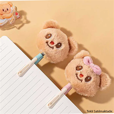 Deli Butter Bear Başlıklı Gel Pen 0.5 Mm Siyah Hy011