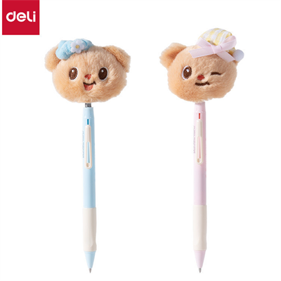 Deli Butter Bear Oynar Başlıklı Gel Pen 0.5Mm Siyah Hy005