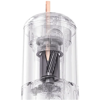 Deli VA10 Mavi Şarjlı Otomatik Elektrikli Kalemtıraş 2000mAh – 5 Kademe Uç Ayarlı, 6.9-12mm Jumbo Uyumlu