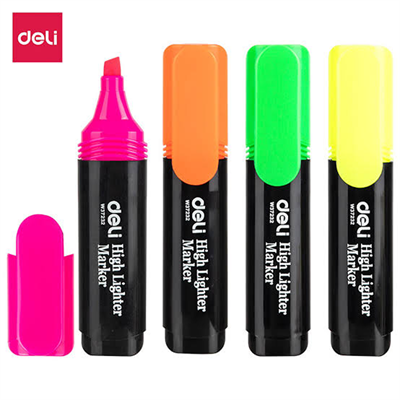 Deli Fosforlu Kalem 4Lü Paket Sarı-Yeşil-Turuncu-Pembe 37232