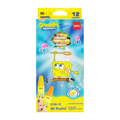 Deli Sünger Bob Pastel Boya 12Li Ec218-12
