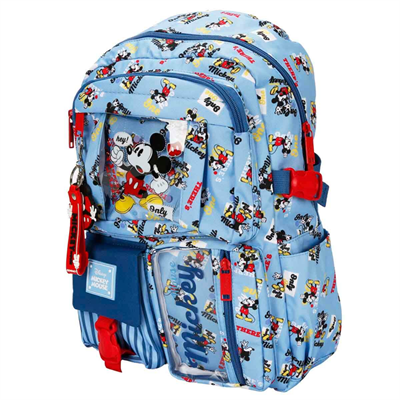 Dısney Mickey Mouse Desenli Mavi Okul Çantası