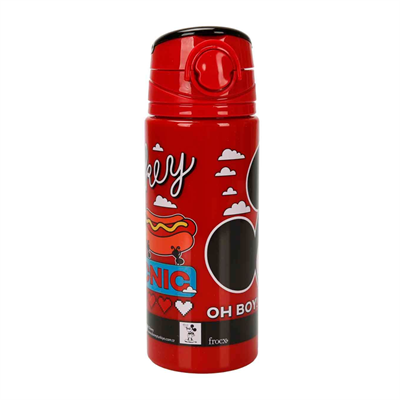 Dısney Mickey Mouse Desenli Kırmızı Matara 500 ml