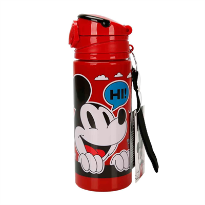 Dısney Mickey Mouse Desenli Kırmızı Matara 500 ml