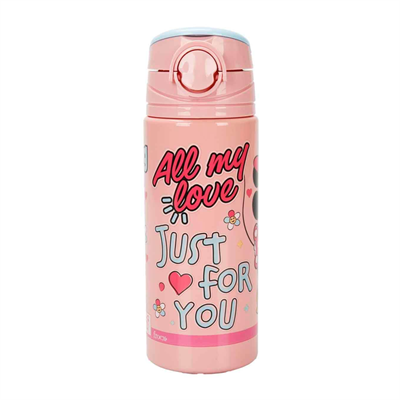 Dısney Minnie Mouse Desenli Pembe Matara 500 ml