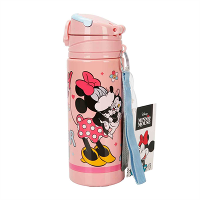 Dısney Minnie Mouse Desenli Pembe Matara 500 ml