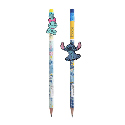 Dısney Stitch Figürlü Kurşun Kalem Seti