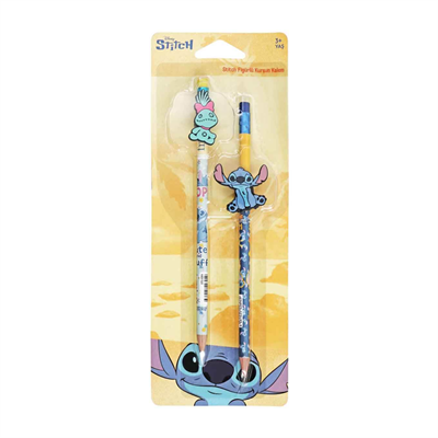Dısney Stitch Figürlü Kurşun Kalem Seti