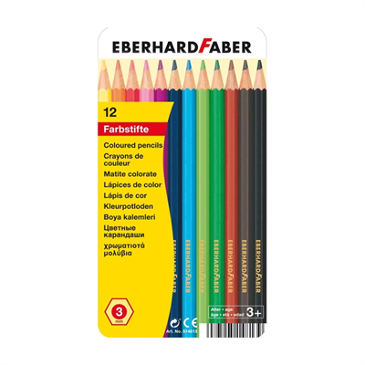 Eberhard Faber 12 li Metal Kutu Kuru Boya Kalemi EF-514813
