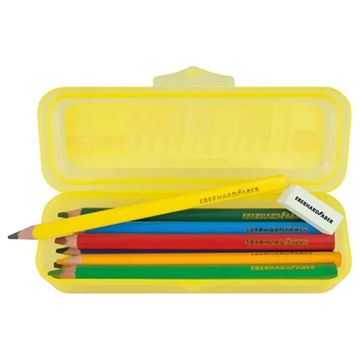 Eberhard Faber 5 mm Kuru Boya Kalemi 10-2 li Set Silgi Farbstifte Serisi Kalem Kutu