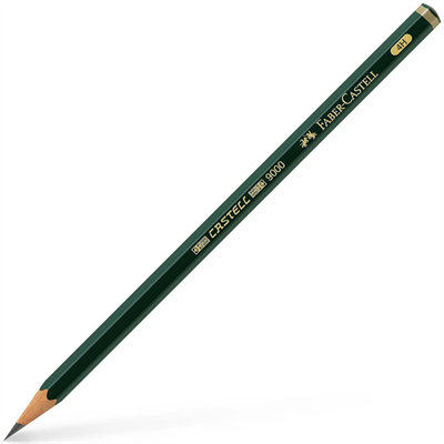 Faber Castell 9000 Yeşil Seri Dereceli Eskiz Cizim Kalemi 4h