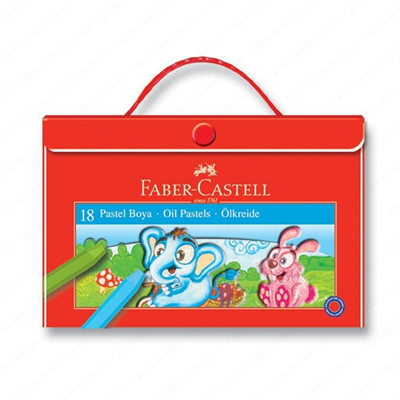 FABER-CASTELLF.CASTELL 125118-125120 PASTEL BOYA 18 RENK PLASTİK ÇANTALI1762