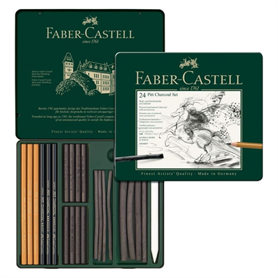 Faber-Castell 112978 Pitt M.Chrome İşlenmiş Kömür Seti
