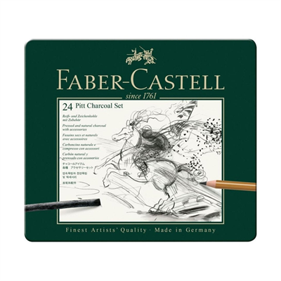 Faber-Castell 112978 Pitt M.Chrome İşlenmiş Kömür Seti