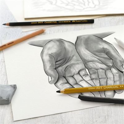 Faber-Castell 112978 Pitt M.Chrome İşlenmiş Kömür Seti