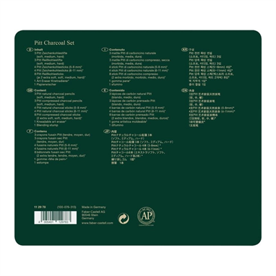 Faber-Castell 112978 Pitt M.Chrome İşlenmiş Kömür Seti