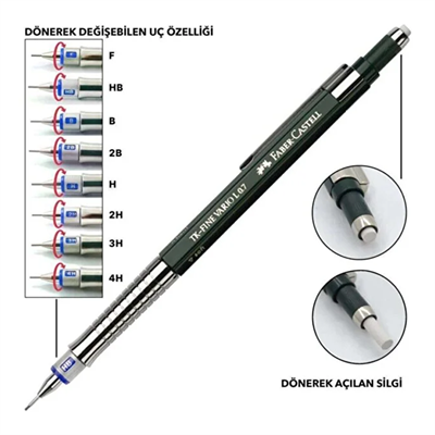 Faber-Castell Vario Lüx Versatil Uçlu Kalem 0.7mm