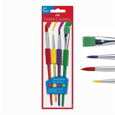 Faber-Castell 181620 Soft Touch Fırça Seti 4Lü 481600