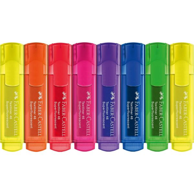 Faber-Castell Fosforlu Kalem 46 Şeffaf 8Li