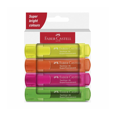 Faber-Castell Fosforlu Kalem 4lü Set