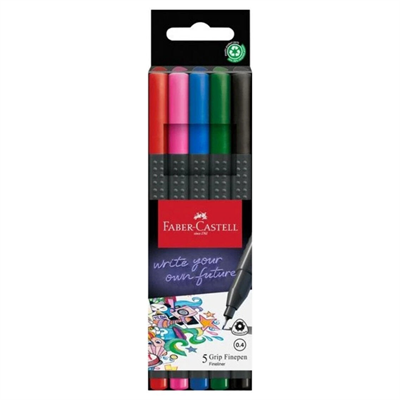 Faber Castell Grip Finepen 2022 5li Set Basic Renkler