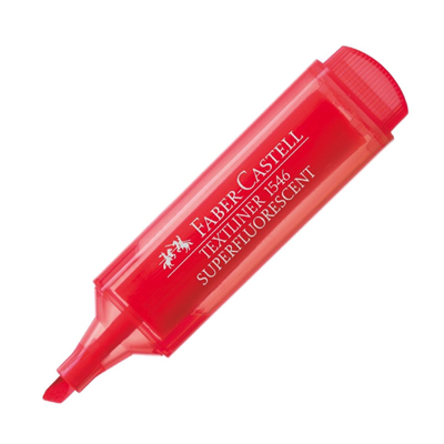 Faber Castell Şeffaf Gövde Fosforlu Kalem 1546 Kırmızı