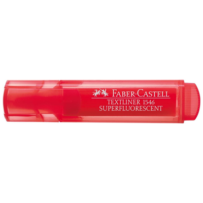 Faber Castell Şeffaf Gövde Fosforlu Kalem 1546 Kırmızı
