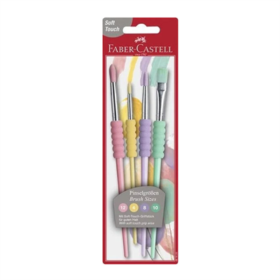 Faber-Castell Pastel Renk Soft Touch Fırça Seti 4Lü 481600