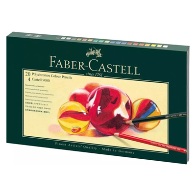 Faber Polychromos&Castell 9000 Boya Kalemi Set