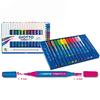 Giotto Turbo Pro 15li Çift Uçlu Marker Kalem Seti