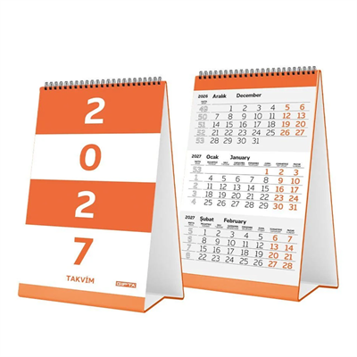 Gıpta Bristol Üçgen 2027 Masa Takvimi 10 cm x 15 cm