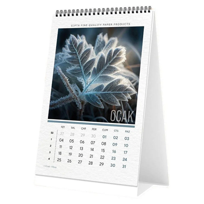 Gıpta Flower Bristol Taşıyıcılı Üçgen 2027 Masa Takvimi 13 cm x 19,5 cm