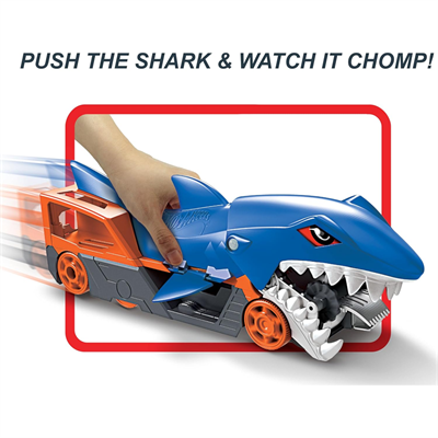Hot Wheels Köpek Balığı Taşıyıcı Hot Wheels Köpek Balığı Taşıyıcı Oyun Seti, 1 Adet 1:64 Ölçekli Araba İçerir, 4-8 Yaş Arası Çocuklar İçin GVG36 GVG36