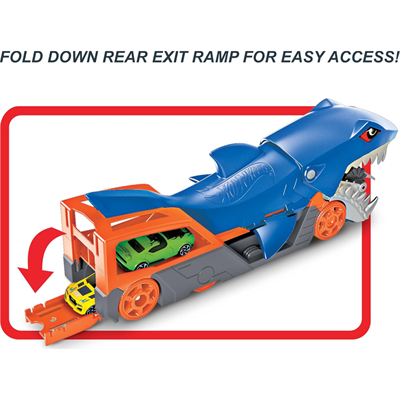 Hot Wheels Köpek Balığı Taşıyıcı Hot Wheels Köpek Balığı Taşıyıcı Oyun Seti, 1 Adet 1:64 Ölçekli Araba İçerir, 4-8 Yaş Arası Çocuklar İçin GVG36 GVG36