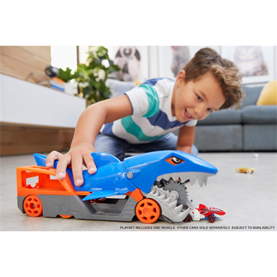 Hot Wheels Köpek Balığı Taşıyıcı Hot Wheels Köpek Balığı Taşıyıcı Oyun Seti, 1 Adet 1:64 Ölçekli Araba İçerir, 4-8 Yaş Arası Çocuklar İçin GVG36 GVG36