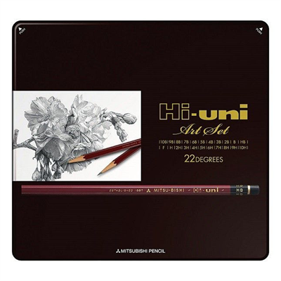 Uni Mitsubishi Hi-uni Art Set 10B-10H Dereceli Kalem Seti
