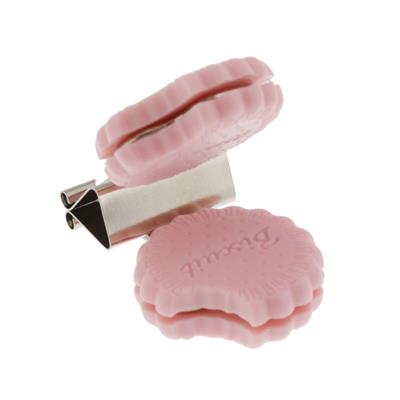 Icon Bisküvi Saplı Çelik Kıskaç Pembe