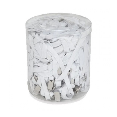 MarkasızINOX YAKA KARTI İPİ METAL KLİPSLİ BEYAZ 50'Lİ PAKET8681322308559