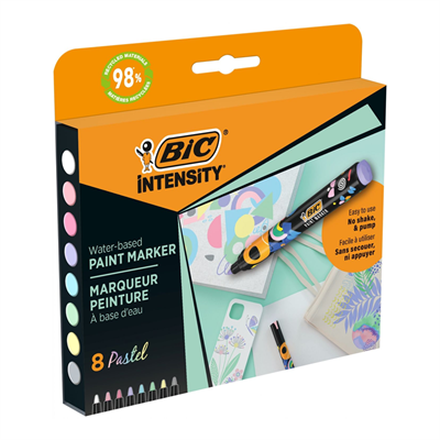 Bic İntensity Paint Marker Kalem 8 Renk Pastel Tonlar