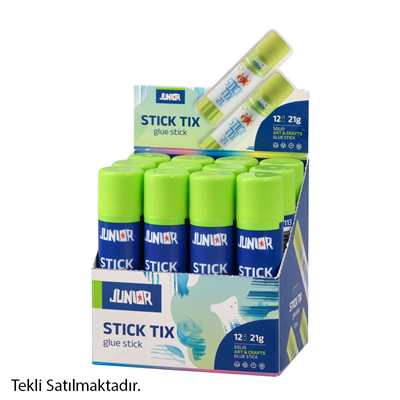 Junıor 131113 Stick Tix, Glue Stick, 21G 12*384