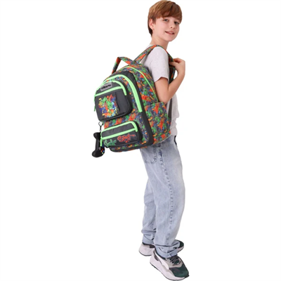 Kaukko Kids Erkek Çocuk Street Dinazor Baskılı (Street) Altı Bölmeli Ilkokul Sırt Çantası - L5414