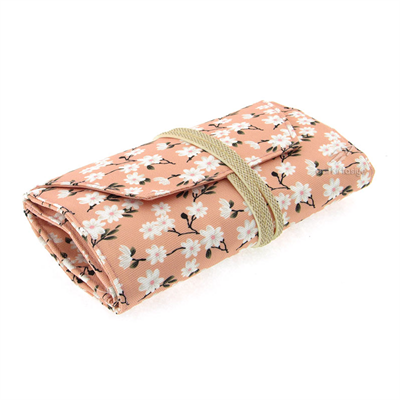 Kaukko Roll Art Kalem Çantası (Somon Çiçekli) K2189