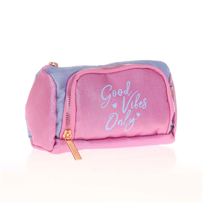 Kaukko Sparkle Plump Kalem Çantası (Duble Pembe)