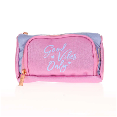 Kaukko Sparkle Plump Kalem Çantası (Duble Pembe)