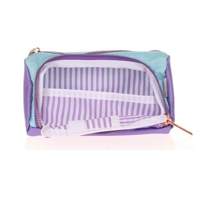 Kaukko Sparkle Plump Kalem Çantası (Duble Lila)