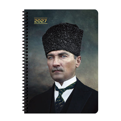Keskincolor 2027 17*24 Atatürk Günlük Spiralli Ajanda Başkomutan 600276-99