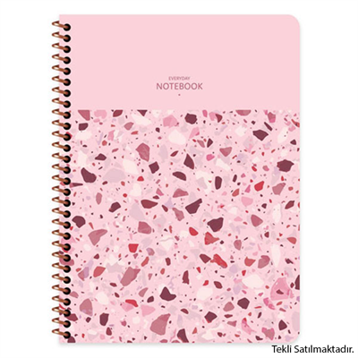 KESKİNCOLORKeskin A4 80 Yp.Kar. PP Kp.Spiralli Terazzo Defter 320922-99Y00048801