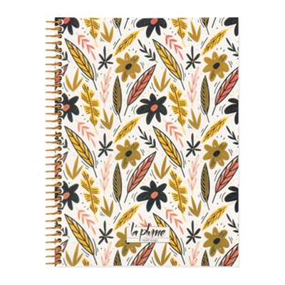 Keskın Color Defter A4 80Yp Kareli Spiralli La Plume Flowers