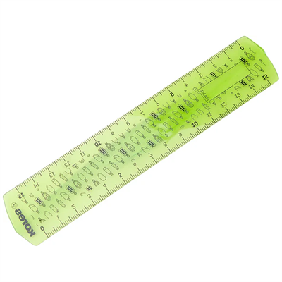 Kores - Elastic Ruler - 15 Cm - Mix