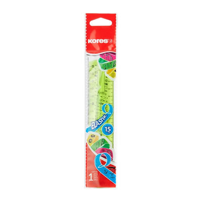 Kores - Elastic Ruler - 15 Cm - Mix